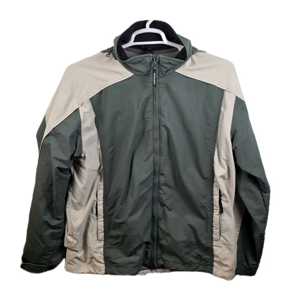 Woolrich Juniper 3 In 1 Men's Large Jade Beige Fleece Liner Winter Jacket...